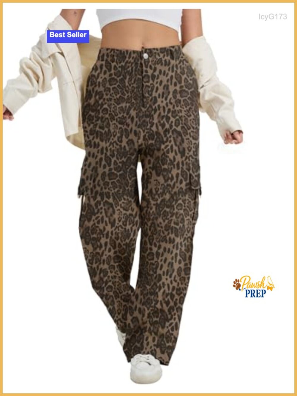 High Waist Wide Leg Stretchy Pull On Baggy Cargo Pants with Pockets